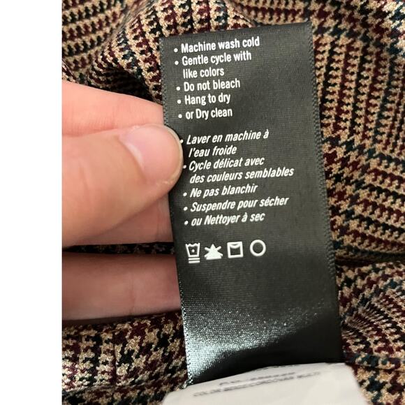 Paige Pants Claudine Houndstooth Plaid High Waist ankle flare size 8 - Picture 7 of 7